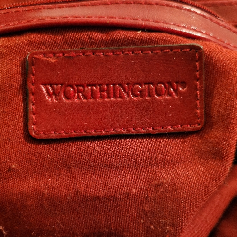Leather Maroon Worthington Handbag